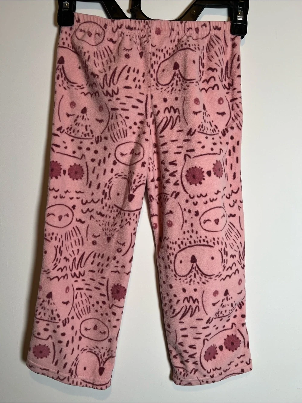 🎉5/$25 Girls' Pink Fleece Pajama Pants - Cozy Pink Owl Print